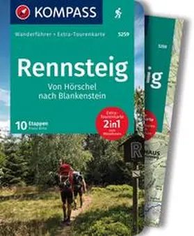 Wille |  KOMPASS Wanderführer Rennsteig, 10 Etappen mit Extra-Tourenkarte | Buch |  Sack Fachmedien
