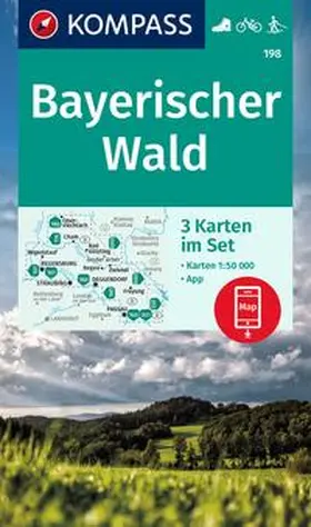  KOMPASS Wanderkarten-Set 198 Bayerischer Wald (3 Karten) 1:50.000 | Sonstiges |  Sack Fachmedien