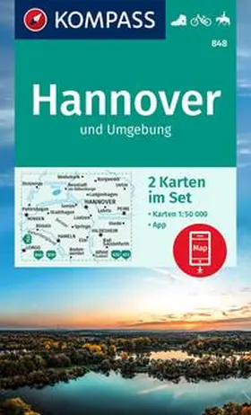  KOMPASS Wanderkarten-Set 848 Hannover und Umgebung (2 Karten) 1:50.000 | Sonstiges |  Sack Fachmedien