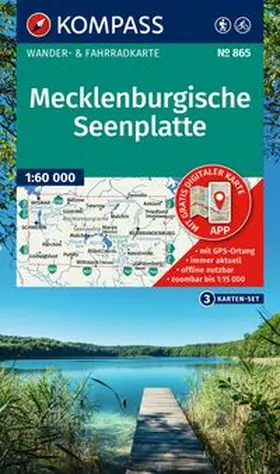  KOMPASS Wanderkarten-Set 865 Mecklenburgische Seenplatte (3 Karten) 1:60.000 | Sonstiges |  Sack Fachmedien