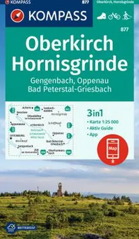  KOMPASS Wanderkarte 877 Oberkirch, Hornisgrinde, Gengenbach, Oppenau, Bad Peterstal-Griesbach 1:25.000 | Sonstiges |  Sack Fachmedien