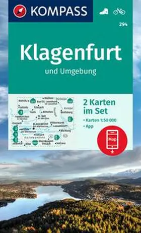 KOMPASS Wanderkarten-Set 294 Klagenfurt und Umgebung (2 Karten) 1:50.000 | Sonstiges |  Sack Fachmedien