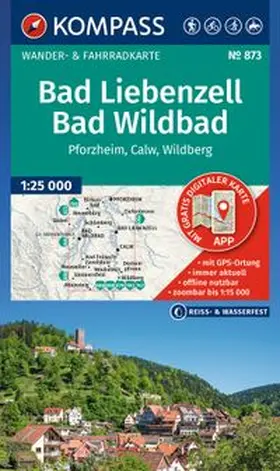  KOMPASS Wanderkarte 873 Bad Liebenzell/Bad Wildbad 1:25.000 | Sonstiges |  Sack Fachmedien