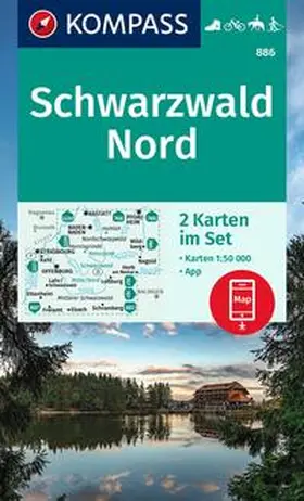  KOMPASS Wanderkarten-Set 886 Schwarzwald Nord (2 Karten) 1:50.000 | Sonstiges |  Sack Fachmedien