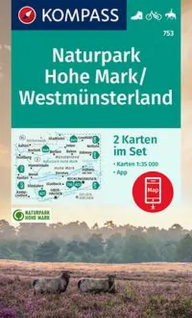  KOMPASS Wanderkarten-Set 753 Naturpark Hohe Mark / Westmünsterland (2 Karten) 1:35.000 | Sonstiges |  Sack Fachmedien