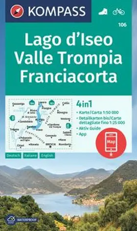 KOMPASS Wanderkarte 106 Lago d'Iseo, Valle Trompia, Franciacorta 1:50.000 | Sonstiges |  Sack Fachmedien