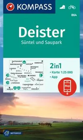  KOMPASS Wanderkarte 864 Deister, Süntel und Saupark 1:25.000 | Sonstiges |  Sack Fachmedien