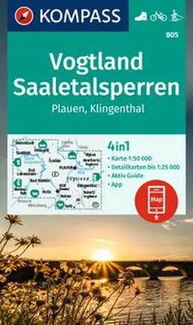  KOMPASS Wanderkarte 805 Vogtland, Saaletalsperren, Plauen, Klingenthal 1:50.000 | Sonstiges |  Sack Fachmedien