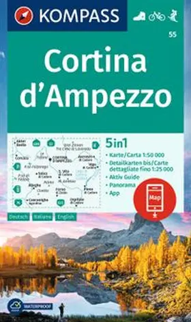  KOMPASS Wanderkarte 55 Cortina d'Ampezzo 1:50.000 | Sonstiges |  Sack Fachmedien