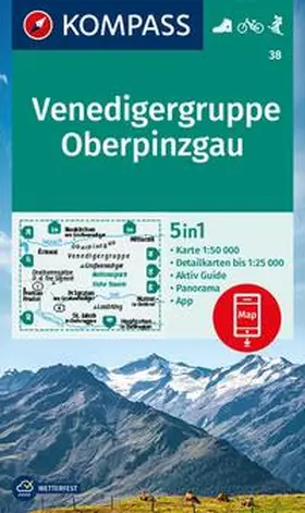  KOMPASS Wanderkarte 38 Venedigergruppe, Oberpinzgau 1:50.000 | Sonstiges |  Sack Fachmedien
