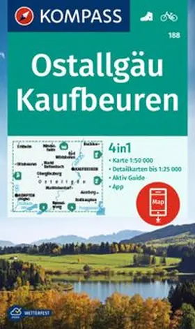  KOMPASS Wanderkarte 188 Ostallgäu, Kaufbeuren 1:50.000 | Sonstiges |  Sack Fachmedien