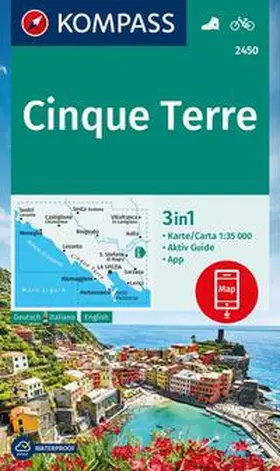  KOMPASS Wanderkarte 2450 Cinque Terre 1:35.000 | Sonstiges |  Sack Fachmedien