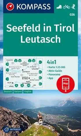  KOMPASS Wanderkarte 026 Seefeld in Tirol, Leutasch 1:25.000 | Sonstiges |  Sack Fachmedien