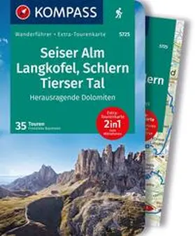 Baumann |  KOMPASS Wanderführer Seiser Alm, Langkofel, Schlern, Tierser Tal - Herausragende Dolomiten, 35 Touren mit Extra-Tourenkarte | Buch |  Sack Fachmedien