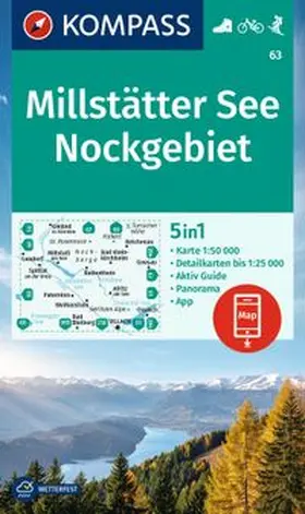  KOMPASS Wanderkarte 63 Millstätter See, Nockgebiet 1:50.000 | Sonstiges |  Sack Fachmedien
