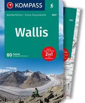 Heitzmann |  KOMPASS Wanderführer Wallis, 80 Touren mit Extra-Tourenkarte | Buch |  Sack Fachmedien