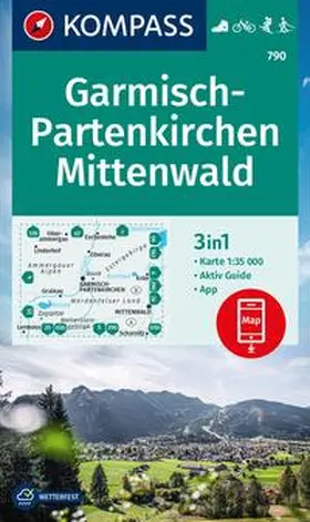  KOMPASS Wanderkarte 790 Garmisch-Partenkirchen, Mittenwald 1:35.000 | Sonstiges |  Sack Fachmedien