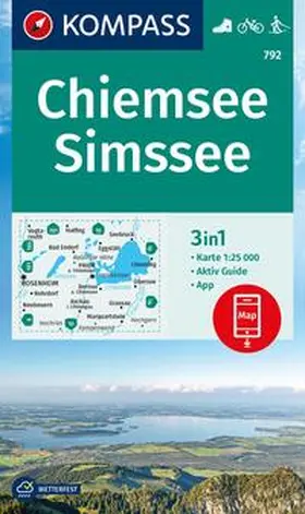  KOMPASS Wanderkarte 792 Chiemsee, Simssee 1:25.000 | Sonstiges |  Sack Fachmedien