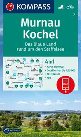  KOMPASS Wanderkarte 7 Murnau, Kochel - Das blaue Land rund um den Staffelsee 1:50.000 | Sonstiges |  Sack Fachmedien