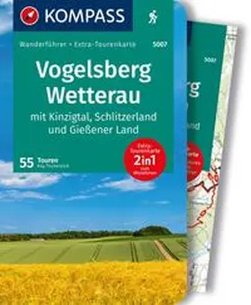 Tschersich |  KOMPASS Wanderführer Vogelsberg-Wetterau, 55 Touren mit Extra-Tourenkarte | Buch |  Sack Fachmedien