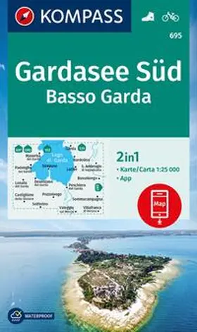  KOMPASS Wanderkarte 695 Gardasee Süd, Basso Garda 1:25.000 | Sonstiges |  Sack Fachmedien