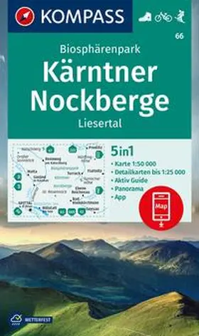  KOMPASS Wanderkarte 66 Biosphärenpark Kärntner Nockberge, Liesertal 1:50.000 | Sonstiges |  Sack Fachmedien