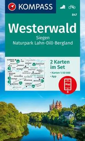  KOMPASS Wanderkarten-Set 847 Westerwald, Siegen, Naturpark Lahn-Dill-Bergland (2 Karten) 1:50.000 | Sonstiges |  Sack Fachmedien
