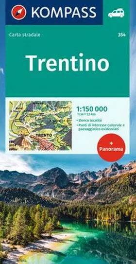  KOMPASS Autokarte Trentino 1:150.000 | Sonstiges |  Sack Fachmedien