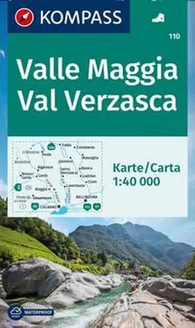  KOMPASS Wanderkarte 110 Valle Maggia, Val Verzasca 1:40.000 | Sonstiges |  Sack Fachmedien