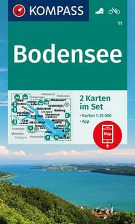  KOMPASS Wanderkarten-Set 11 Bodensee (2 Karten) 1:35.000 | Sonstiges |  Sack Fachmedien
