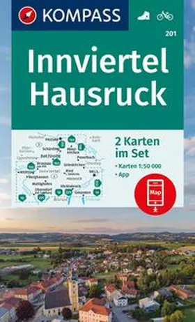  KOMPASS Wanderkarten-Set 201 Innviertel, Hausruck (2 Karten) 1:50.000 | Sonstiges |  Sack Fachmedien