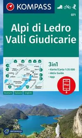  KOMPASS Wanderkarte 071 Alpi di Ledro, Valli Giudicarie 1:35.000 | Sonstiges |  Sack Fachmedien