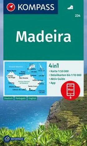  KOMPASS Wanderkarte 234 Madeira 1:50.000 | Sonstiges |  Sack Fachmedien
