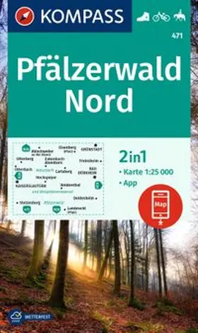  KOMPASS Wanderkarte 471 Pfälzerwald Nord 1:25.000 | Sonstiges |  Sack Fachmedien