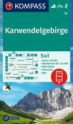  KOMPASS Wanderkarte 26 Karwendelgebirge 1:50.000 | Sonstiges |  Sack Fachmedien