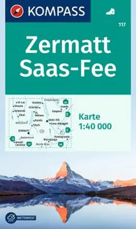  KOMPASS Wanderkarte 117 Zermatt, Saas-Fee 1:40.000 | Sonstiges |  Sack Fachmedien
