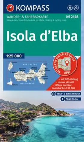  KOMPASS Wanderkarte 2468 Isola d' Elba 1:25.000 | Sonstiges |  Sack Fachmedien