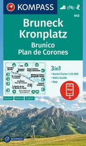 KOMPASS Wanderkarte 045 Bruneck, Kronplatz / Brunico, Plan de Corones 1:25.000 | Sonstiges |  Sack Fachmedien