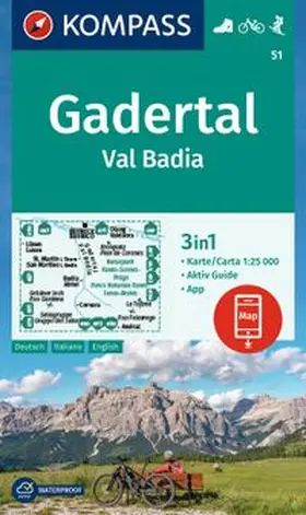  KOMPASS Wanderkarte 51 Gadertal / Val Badia 1:25.000 | Sonstiges |  Sack Fachmedien
