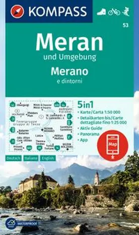  KOMPASS Wanderkarte 53 Meran und Umgebung / Merano e dintorni 1:50.000 | Sonstiges |  Sack Fachmedien