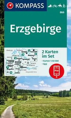 KOMPASS Wanderkarten-Set 866 Erzgebirge (2 Karten) 1:50.000 | Sonstiges |  Sack Fachmedien