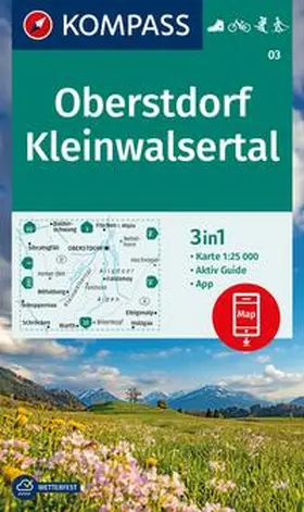  KOMPASS Wanderkarte 03 Oberstdorf, Kleinwalsertal 1:25.000 | Sonstiges |  Sack Fachmedien