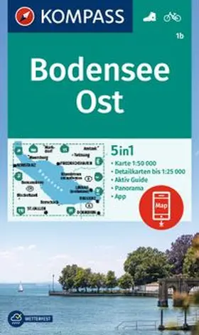  KOMPASS Wanderkarte 1b Bodensee Ost 1:50.000 | Sonstiges |  Sack Fachmedien