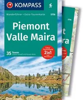 Stimpfl / Botte |  KOMPASS Wanderführer Piemont, Valle Maira, 35 Touren mit Extra-Tourenkarte | Buch |  Sack Fachmedien
