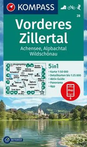  KOMPASS Wanderkarte 28 Vorderes Zillertal 1:50.000 | Sonstiges |  Sack Fachmedien