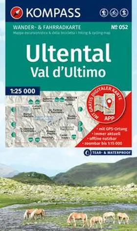  KOMPASS Wanderkarte 052 Ultental / Val d'Ultimo 1:25.000 | Sonstiges |  Sack Fachmedien