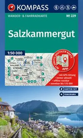  KOMPASS Wanderkarten-Set 229 Salzkammergut (2 Karten) 1:50.000 | Sonstiges |  Sack Fachmedien