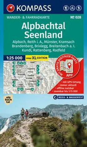  KOMPASS Wanderkarte 028 Alpbachtal, Seenland 1:25.000 | Sonstiges |  Sack Fachmedien