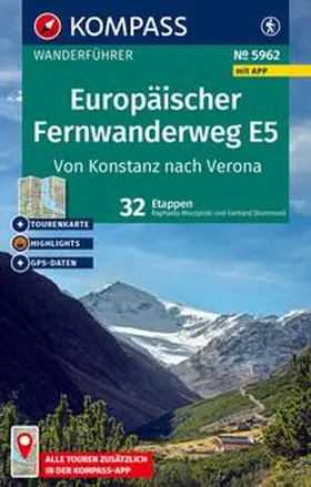 Stummvoll / Moczynski |  KOMPASS Wanderführer Europäischer Fernwanderweg E5 | Buch |  Sack Fachmedien