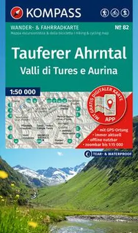  KOMPASS Wanderkarte 82 Tauferer Ahrntal / Valle di Tures e Aurina 1:50.000 | Sonstiges |  Sack Fachmedien